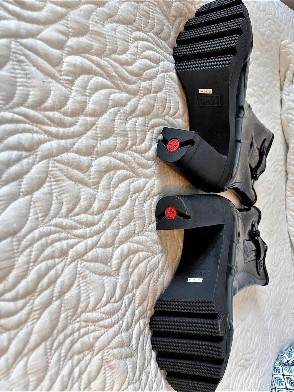 Hunter Original High Heel Gloss Black Rain Boots US 8 - Picture 4 of 5